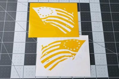 13 Star Flag Tattered Stencil for DuraCoat and Cerakote