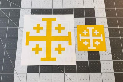 Jerusalem Five Fold Cross Stencil for DuraCoat and Cerakote