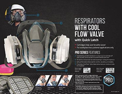 3M 65023Qlha1C-Ps Pro Multipurpose Respirator With Quick Latch Medium