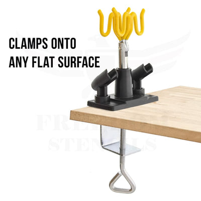 Master Airbrush® Brand Universal Clamp-On Airbrush Holder. Holds Up To 4 Airbrushes And All Brands