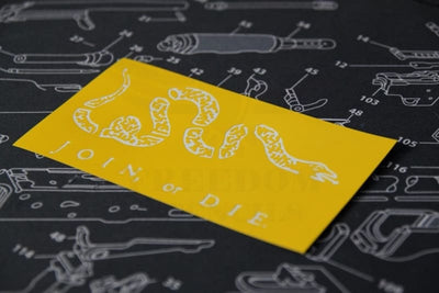 Join Or Die Snake Stencil for Cerakote and DuraCoat