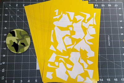 Swedish M90 Splinter Camouflage Stencil Kit Stencils