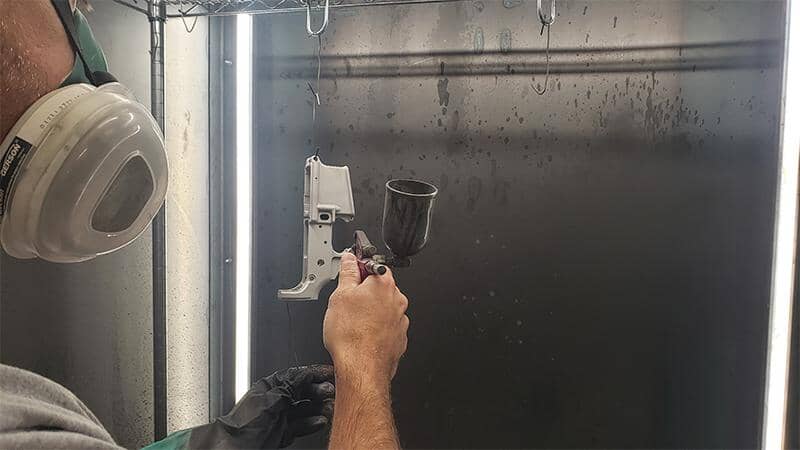 rack for hanging parts to paint