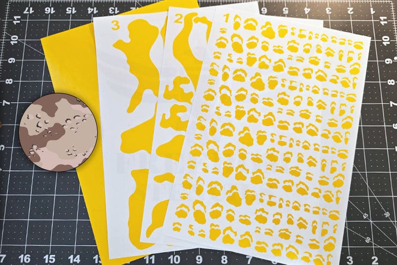 Desert Storm Camouflage Stencil Kit for DuraCoat and Cerakote