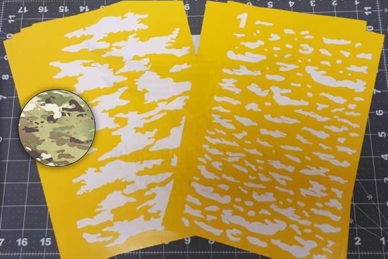 Heat Resistant Vinyl Camouflage Stencils - Freedom Stencils