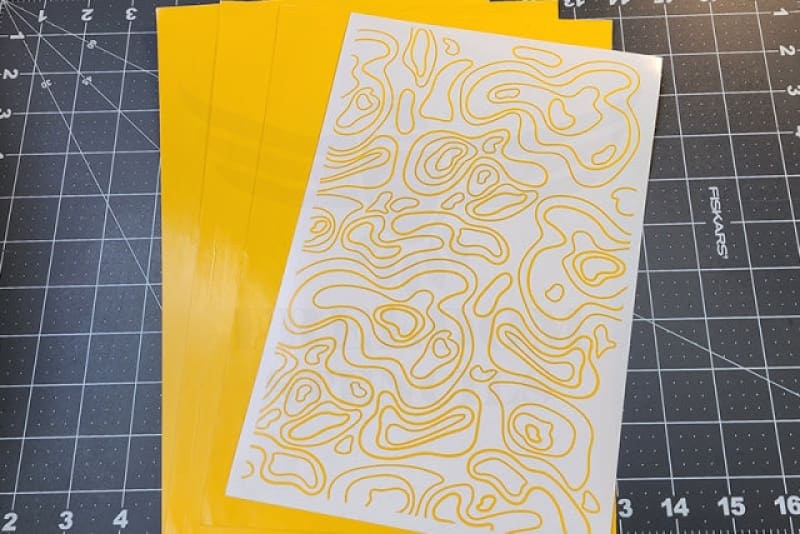 TOPOGRAPHICAL MAP Camouflage Stencil Pack - Heat Resistant - Freedom ...