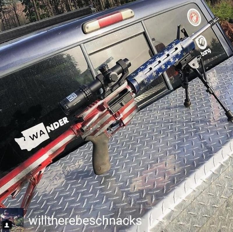 Guns Stickers For Car American Flag United States AR-15 Rifle Gun Decal Vinyl Sticker Pistol Ar15 - Foto 6