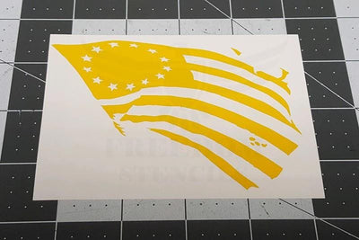 13 Star Flag Tattered Stencil for DuraCoat and Cerakote