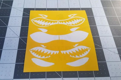 Aircraft Teeth Stencils