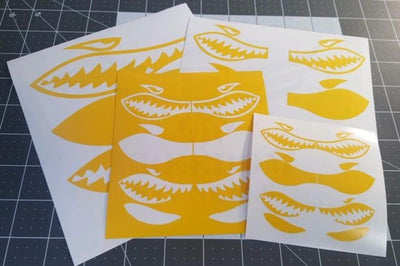 Vintage Aircraft Teeth Stencils