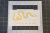 Join Or Die Snake Stencil for Cerakote and DuraCoat