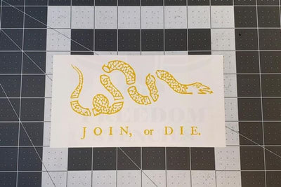 Join Or Die Snake Stencil for Cerakote and DuraCoat