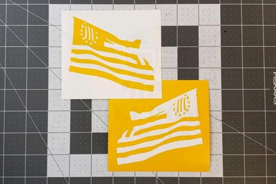 3% Flag Waving Stencil from Freedom Stencils
