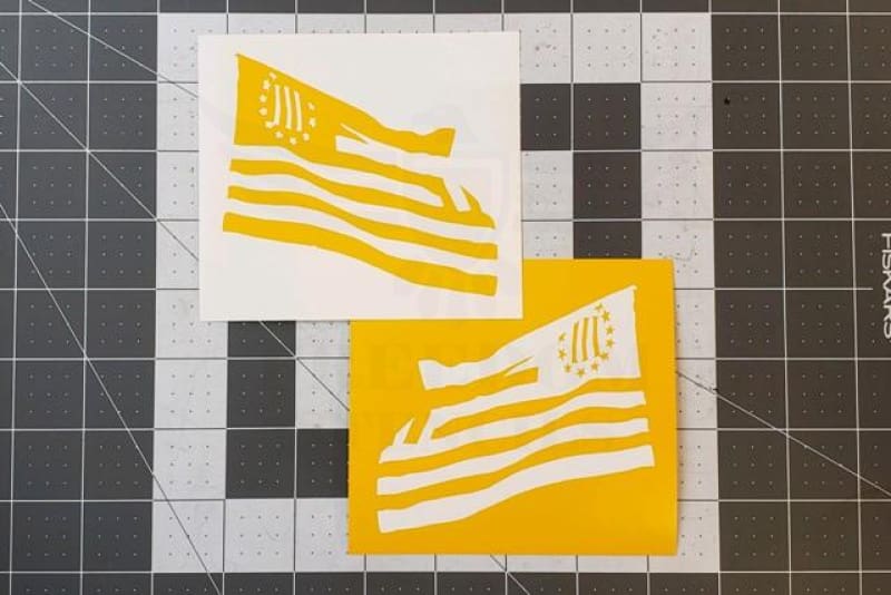 3% Flag Waving Stencil from Freedom Stencils