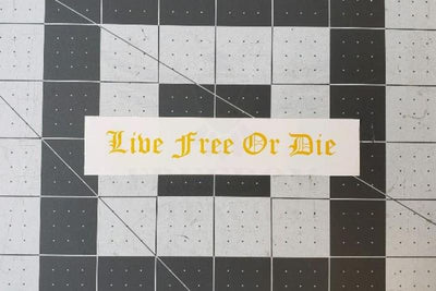 Live Free or Die Stencil for DuraCoat and Cerakote