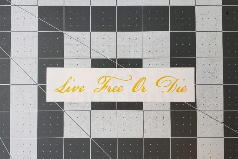 Live Free Or Die Text Stencil B Stencils