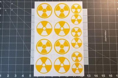 Radioactive Symbol Stencil Sheet
