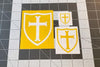 Crusader Cross Stencils for DuraCoat and Cerakote