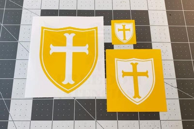 Crusader Cross Stencils for DuraCoat and Cerakote