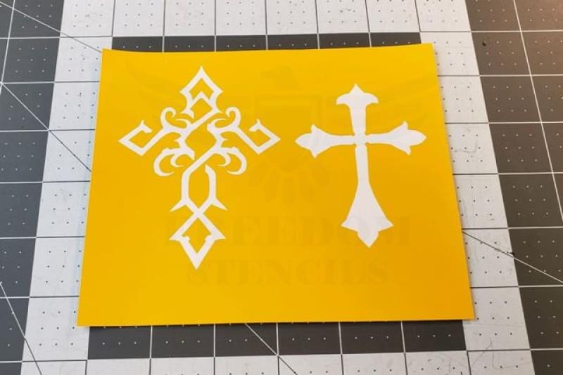 Crusader Cross Stencils for DuraCoat and Cerakote