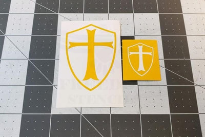Crusader Cross Stencils for DuraCoat and Cerakote