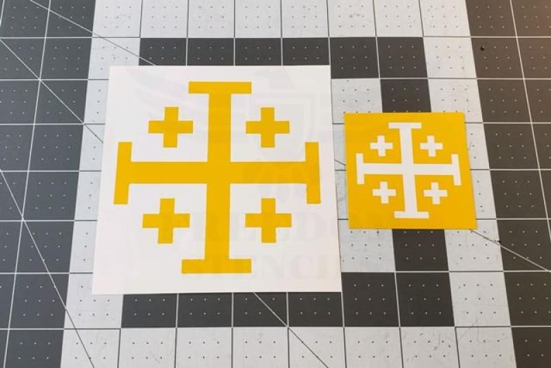 Jerusalem Five Fold Cross Stencil for DuraCoat and Cerakote
