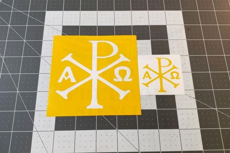 Chi Rho Stencil for DuraCoat and Cerakote