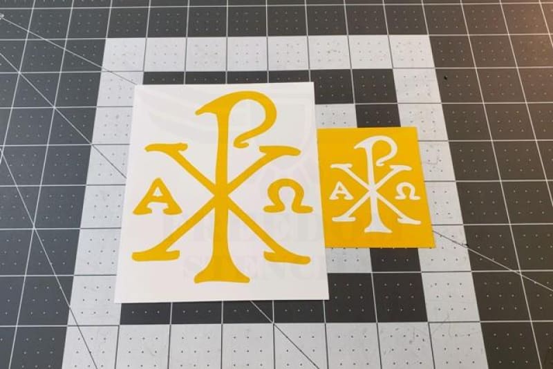 Chi Rho Stencil for DuraCoat and Cerakote