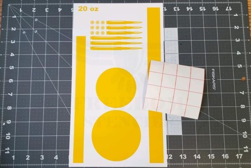 American Flag Tumbler Cup Stencils