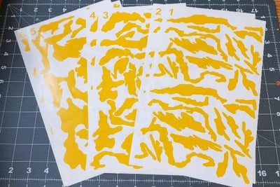 Printable Multicam Pattern Stencil