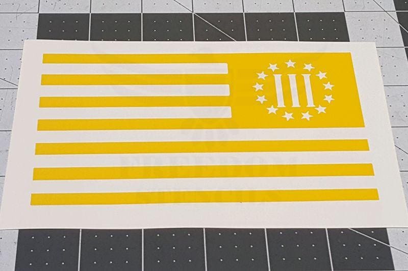 3% Flag Stencil by Montactical