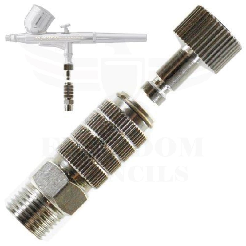 Master Airbrush Brand Airbrush Quick Release Disconnect Coupler with Plug  1/8 in. BSP Male and Female Hose Connections