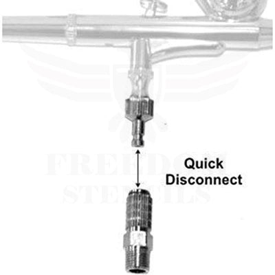 Master Airbrush Brand Airbrush Quick Release Disconnect Coupler with P -  Freedom Stencils