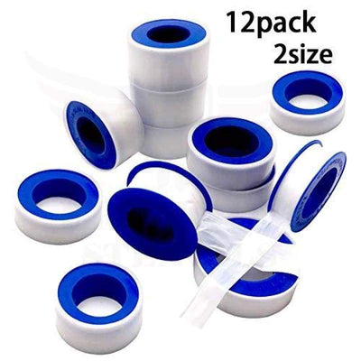 Teflon Tape Plumbers Tape - 12 Pack Thread Tape PTFE Thread Seal Tape -  Freedom Stencils