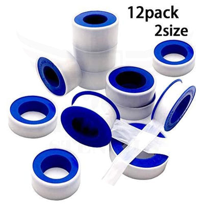 Teflon Tape Plumbers - 12 Pack Thread Ptfe Seal Pipe Sealant For Plumbing