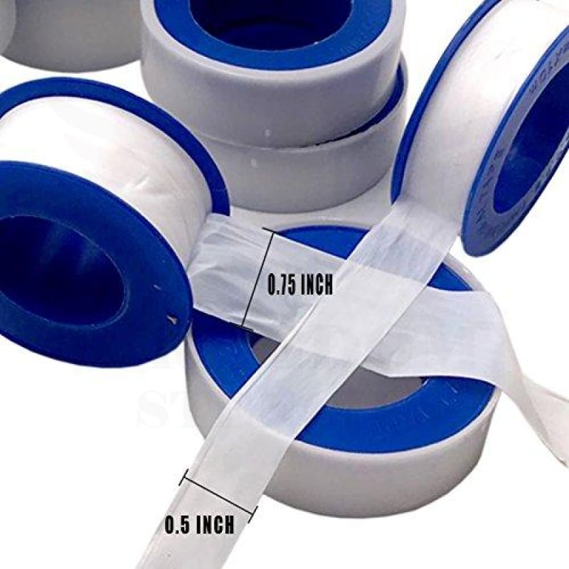 PTFE Thread Seal Tape (Teflon Tape) – 12mm Wide X 12m Long Roll, White Plumbers Tape