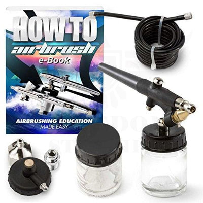 Pointzero Single-Action 22Cc Siphon-Feed Airbrush Set - 0.8Mm Nozzle