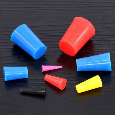 Swpeet 100Pcs High Temp Silicone Rubber Protective Tapered Plug Assortment Kit Masking System