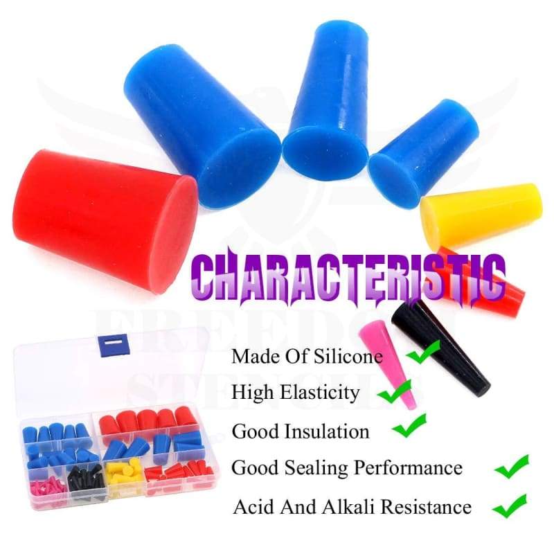 High Temp Silicone Rubber Plug Assortment Kit for Cerakote & DuraCoat -  Freedom Stencils