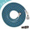 Supermore 6-Ft Braided Airbrush Air Hose Standard 1/8 - 1/4 Adapter Suit For Airbursh Kit 3 In 1
