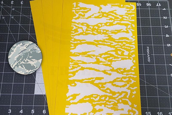 ABU DIGITAL Camouflage Stencil Pack for Duracoat, Cerakote