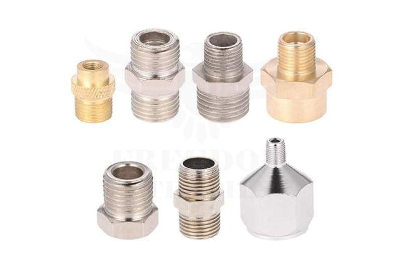 KKmoon Professional 7pcs Airbrush Adaptor Kit Fitting Connector Set fo -  Freedom Stencils
