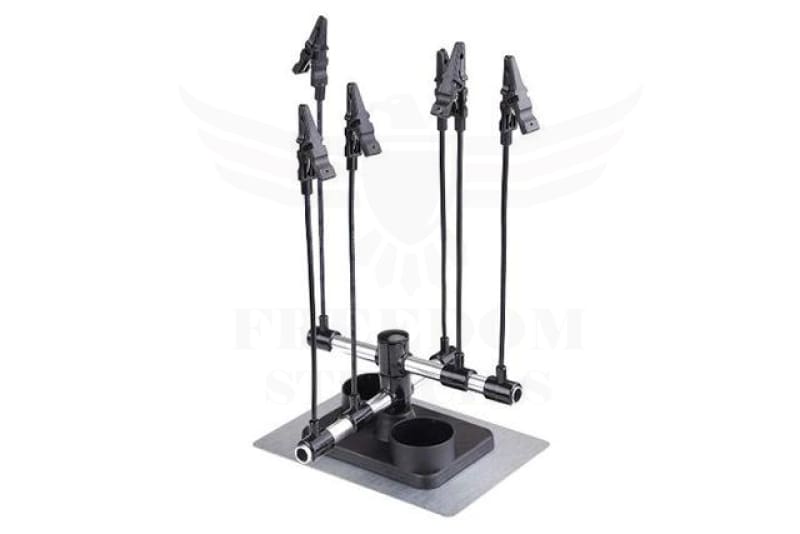 ABEST Smart Model Hobby Parts Holder Airbrush Paint Spray Gun Booth Holder - Six Alligator Clip Stand