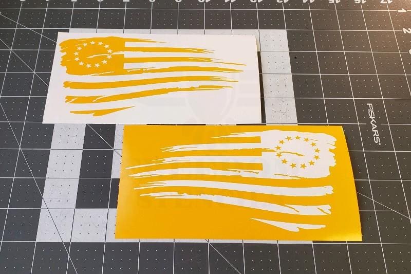 American Flag Tattered - 13 Star Stencils