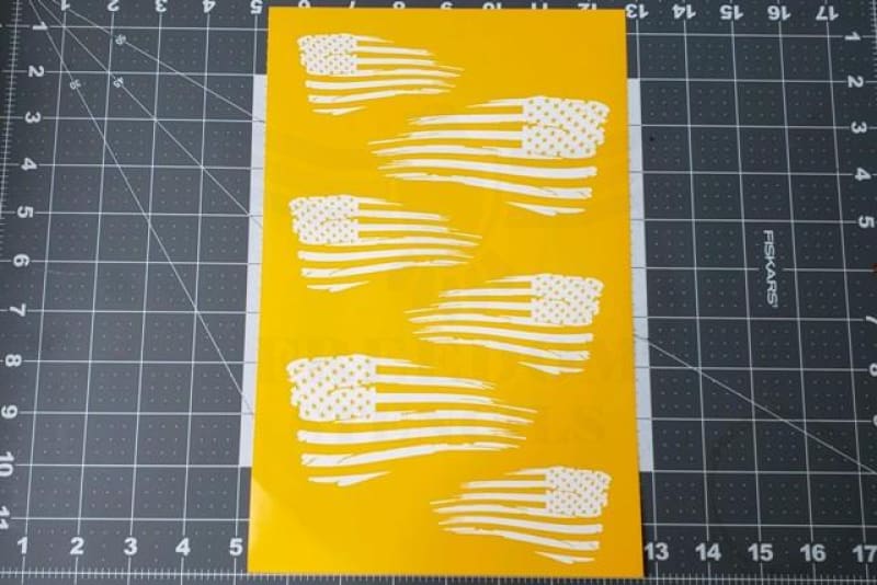 US Flag Distressed Vinyl Stencil-USFDHT