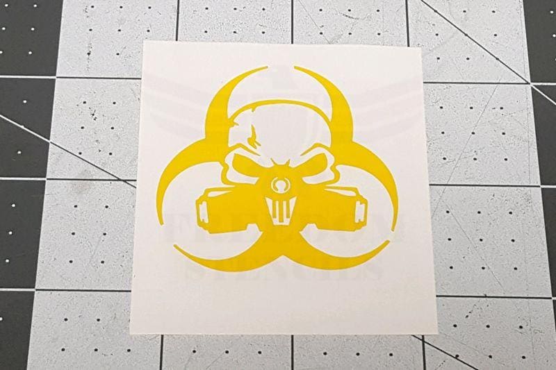 Biohazard Punisher Stencil for DuraCoat and Cerakote