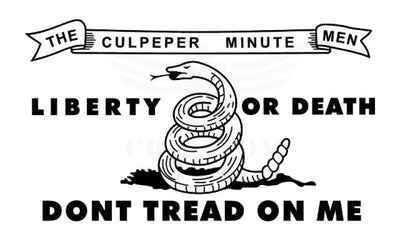 The Culpeper Minute Men Flag with Coiled Snake