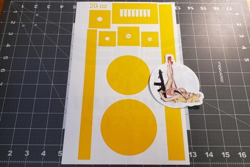 Custom Tumbler Cup Pinup Girl Stencils