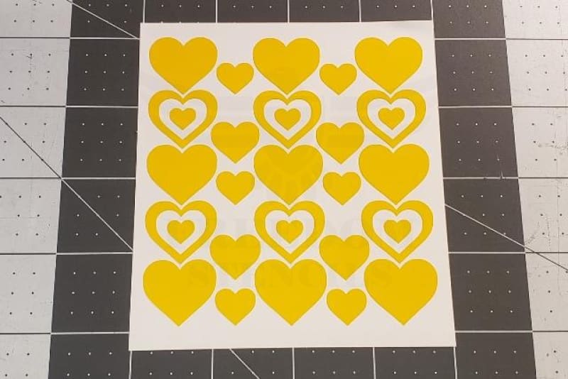 Hearts Shapes Stencil for Cerakote and DuraCoat
