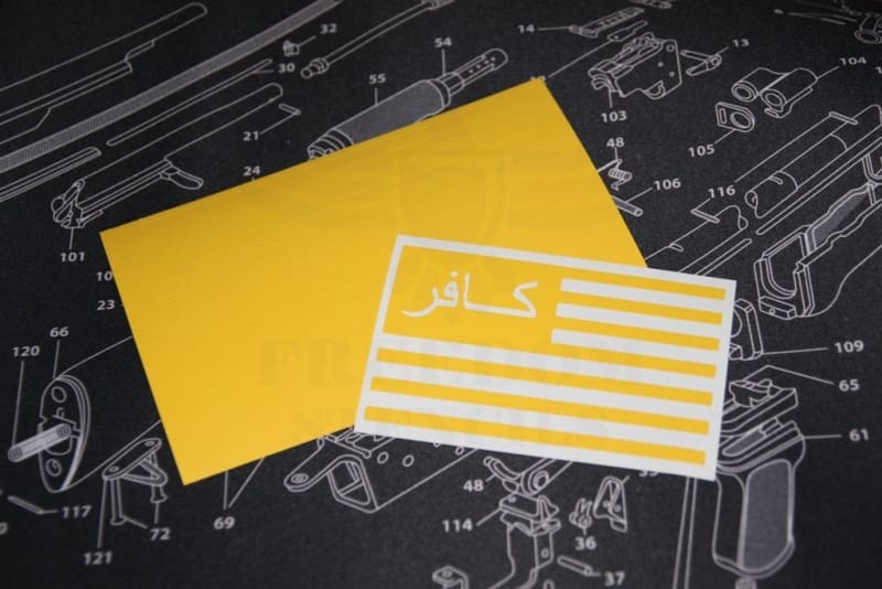 Infidel Flag Stencil for DuraCoat and Cerakote